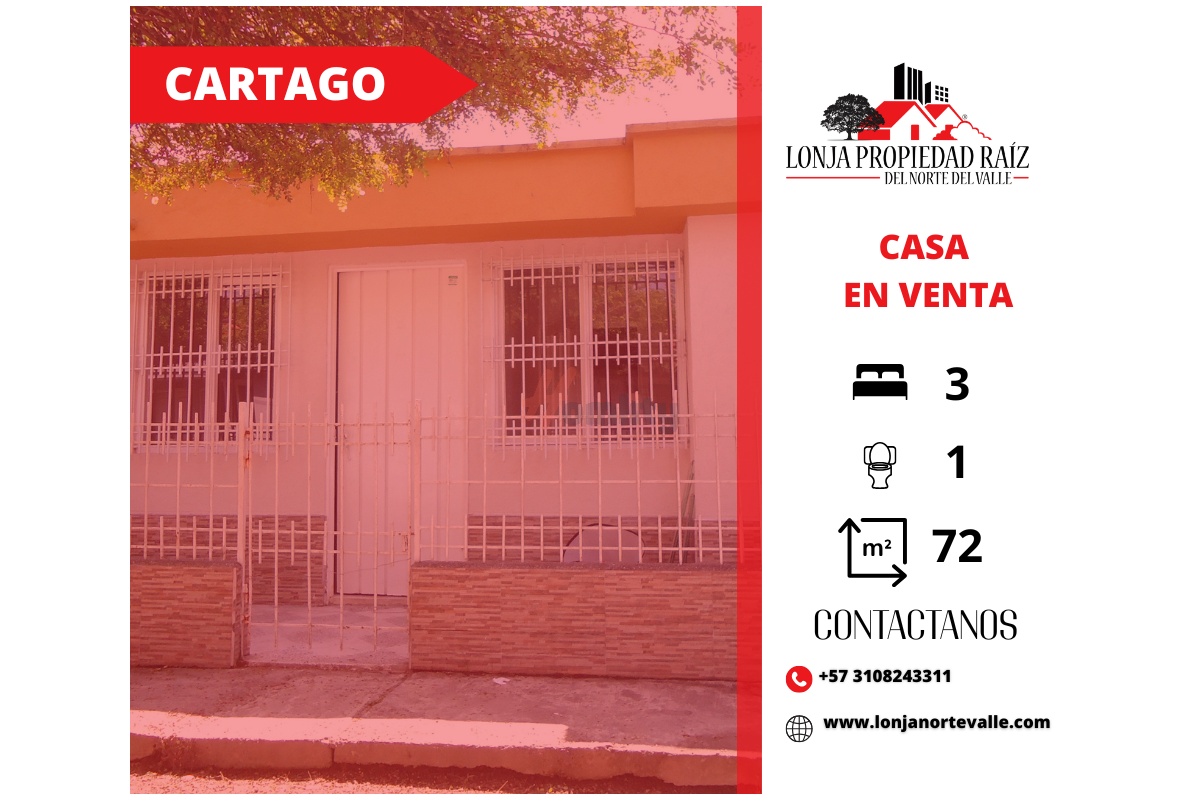 Casas en Venta, Cartago, – Guayacanes